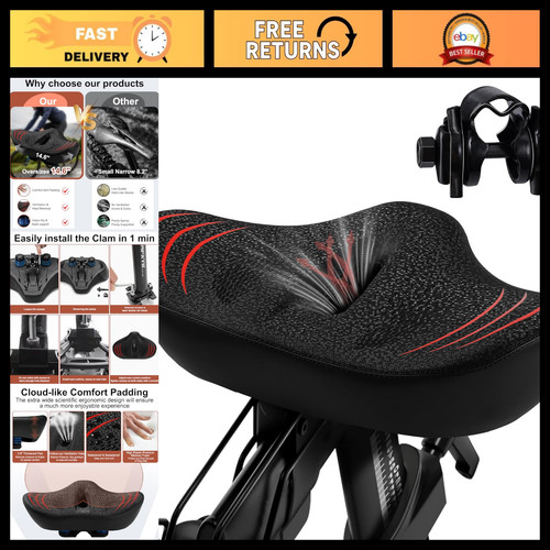 Oversized noseless bike seat - noseless,